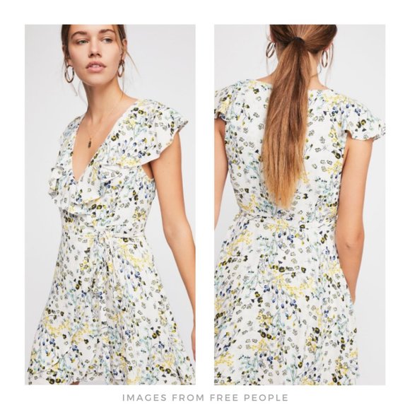 Free People Dresses & Skirts - Free People ▪ Floral French QuarterWrap Mini Dress